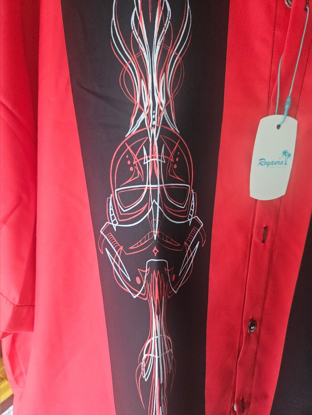 Red & Black Lightweight Men's Shirt Jacket